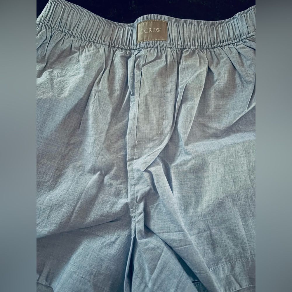 NWT J.Crew End-on-end cotton boxer short Hydrangea Blue XS Casual Preppy Classic - Picture 3 of 7